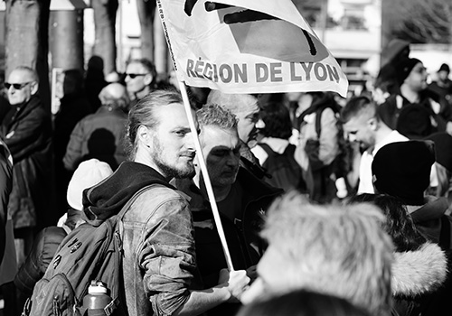 Manifestant à Lyon Copyright JF LE MAOUT PHOTO