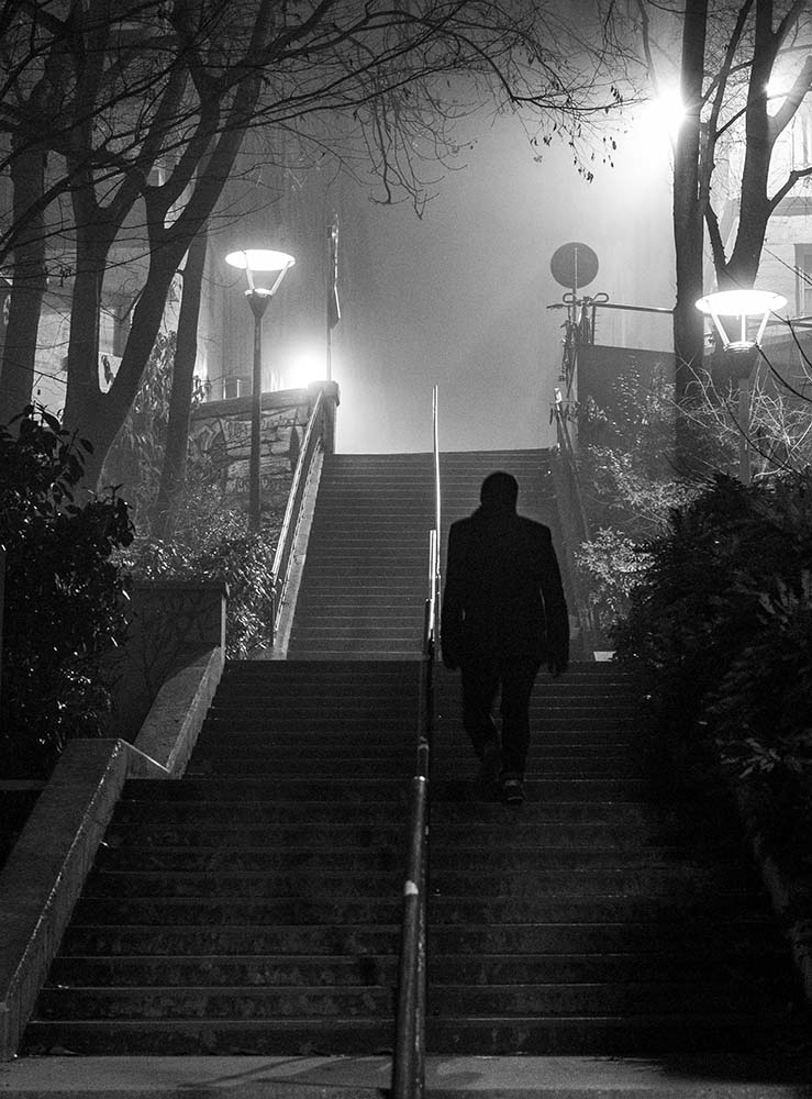 Brouillard sur les Pentes de la Croix-Rousse, Lyon Copyright JF LE MAOUT PHOTO